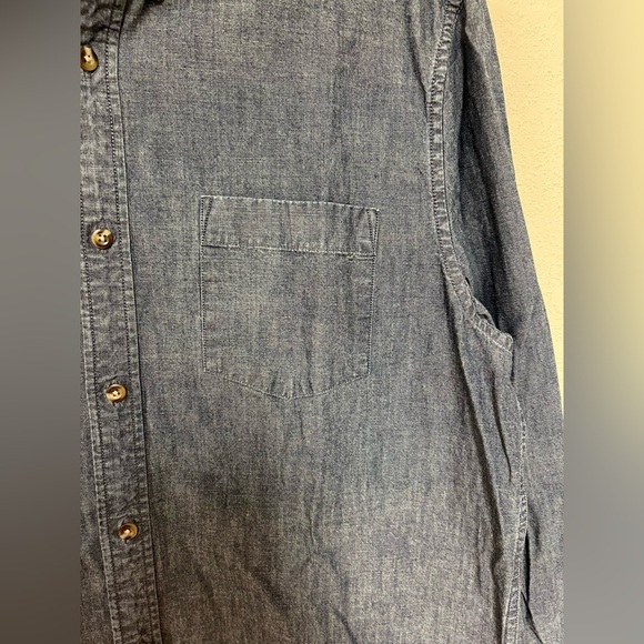 Banana Republic untucked slim fit cotton button down L - Picture 5 of 7